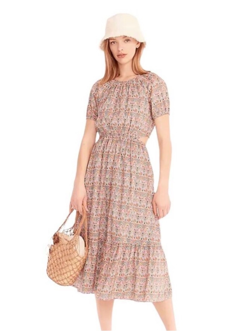 J.Crew Liberty Giorgia Duke Floral Cutout Cotton Maxi Dress 12